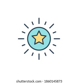 excellence icon, color, line, outline vector sign, linear style pictogram isolated on white. Symbol, logo illustration. Editable stroke. Pixel perfect