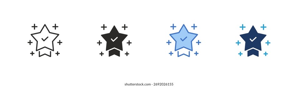 Icono de excelencia colección de estilo múltiple