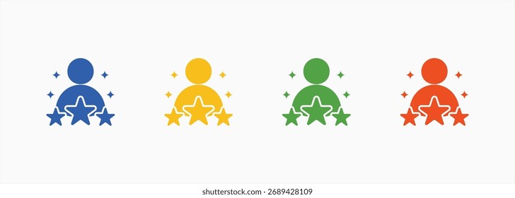 Excellence Icon Set Color Multiple Style Collection