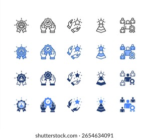 Excellence icon sheet multiple style Superior, Exceptional, Top tier, Leadership.