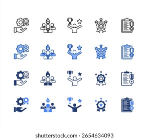 Excelência ícone folha de estilo múltiplo Superb, Líder, Sucesso, Premium qualidade, Elite.