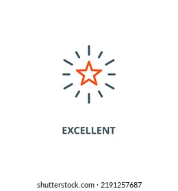 Excellence icon with simple element illustration concept symbol design used for web and mobile