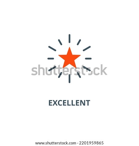 Excellence icon with simple element illustration concept symbol design used for web and mobile