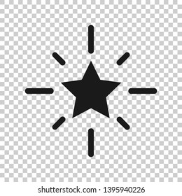 Excellence icon in transparent style. Star ribbon vector illustration on isolated background. Award medal business concept.