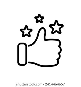 excellence icon vector in line style
