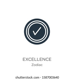 Excellence icon vector. Trendy flat excellence icon from zodiac collection isolated on white background. Vector illustration can be used for web and mobile graphic design, logo, eps10