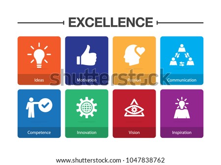 Excellence Infographic Icon Set