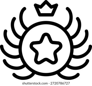 Vector de ilustración de icono de línea de excelencia
