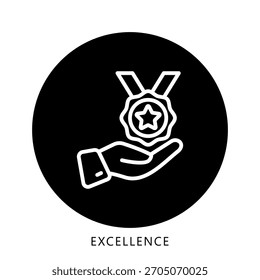 Excellence Mini Illustration Icon. Use For Modern Concept, Print, Ui, Ux Kit, Web And App Development. Vector Related To Business Finance, Management And More