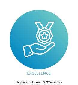 Ícone de Ilustração Excelência Mini. Use Para Conceitos Modernos, Impressão, Ui, Kit Ux, Desenvolvimento De Web E Aplicativos. Vetor Relacionado Ao Financiamento De Negócios, Gestão E Muito Mais