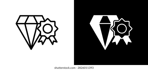 Excellence Model Icon blackwhite Vector Illustration