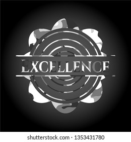 Excellence on grey camouflage pattern