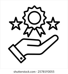 Excellence Outline Icon Vector Illustration