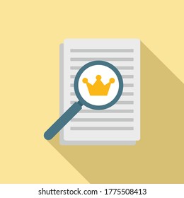 Excellence paper report icon. Flat illustration of excellence paper report vector icon for web design