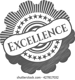 Excellence pencil draw