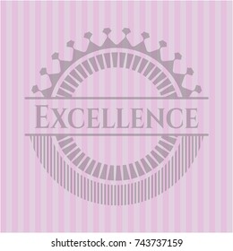 Excellence pink emblem