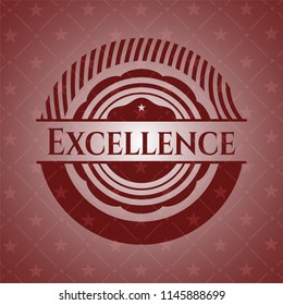 Excellence red icon or emblem