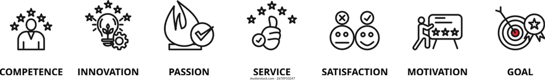 Excellence self vector icon illustration concept
