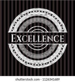 Excellence silver emblem or badge