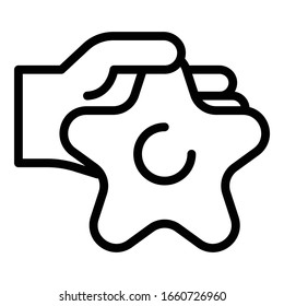 Excellence star icon. Outline excellence star vector icon for web design isolated on white background