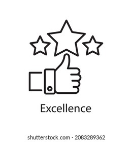Excellence vector outline Icon Design illustration. Web And Mobile Application Symbol on White background EPS 10 File
