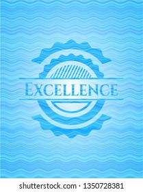 Excellence water wavec oncept emblem.