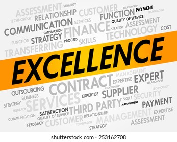 EXCELLENCE word cloud, business concept