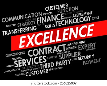 EXCELLENCE word cloud, business concept