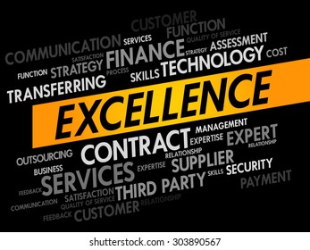 EXCELLENCE word cloud, business concept