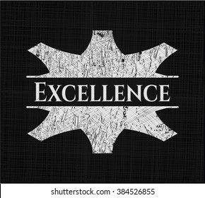 Excellence written on a chalkboard