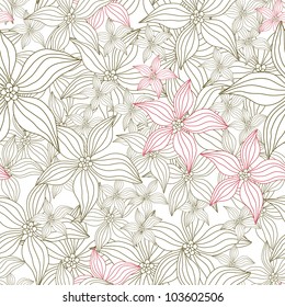 Excellent abstract background with flowers. Vector illustration