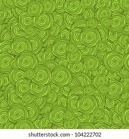 Excellent abstract green background with circular lines. Vector illustration