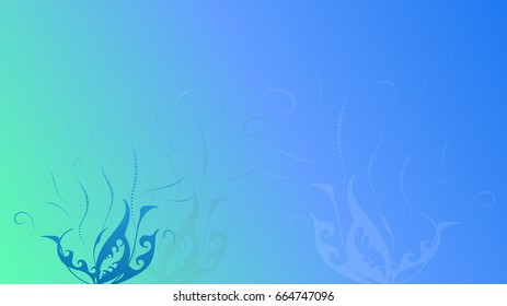 Excellent blue background with curls