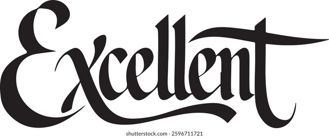 Excellent Bold Typography Vector Illustration, silhouette Vector, digital art illustration