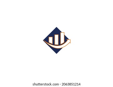 Excellent Business Financial Accounting and Economic Logo Design Template