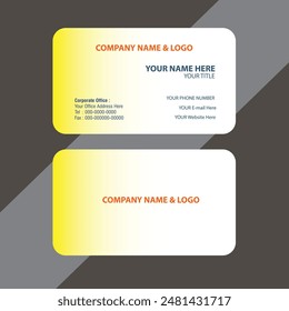 excellent creativity editable Business Card double side template 