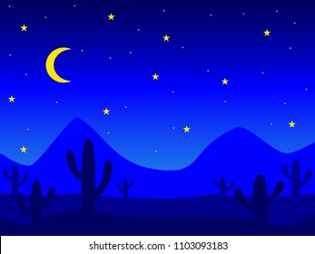 Excellent design of the night sky in the desert