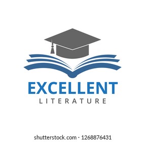 Excellent Education School Vector Icon Logo Design Template