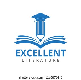 excellent education school vector icon logo design template