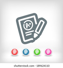 Excellent evaluation test icon