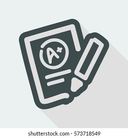 Excellent evaluation test icon