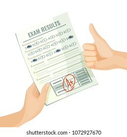 Excellent exam results on paper in human hands