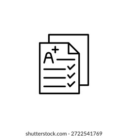 Excelente informe de calificación con el documento de papel de esquema de lista de comprobación