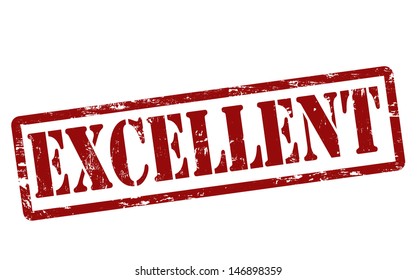 Excellent grunge rubber stamp, vector illustration