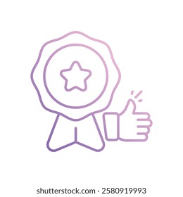 Excellent icon vector stock illustration