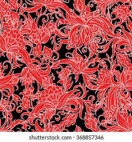 Excellent lace seamless background floral pattern in the ethnic style