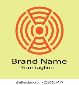 Excellent Latest logo design with different designs of the same shape For business company. vector file. Color editable.