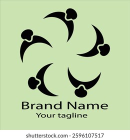 Excellent Latest logo design with different designs of the same shape For business company. vector file. Color editable.