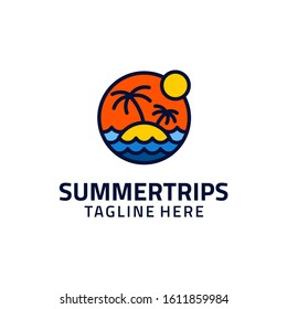 An excellent logo template suitable for travel agencies, hotels, tourism, adventure, etc.