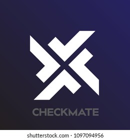 Excellent Modern Flat Check Logo As Square Windmill